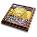 Teddy-Bear Cholla Cactus flowers.(Opuntia bigelovii).Anza-Borrago State Park, California - 8x8 Trivet With 6x6 Ceramic Tile