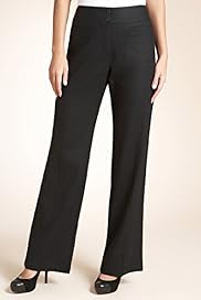 Linen Blend Wide Waistband Straight Leg Trousers