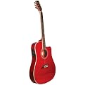 Kona Thin Body Acoustic/Electric Guitar - Red (K2TRD)