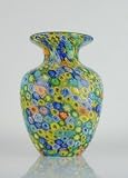 Multi-color Millefiori Art Glass Vase X604
