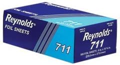 - Pop-Up Interfolded Aluminum Foil Sheets, 9 x 10 3/4, Silver, 500/Box by REY711