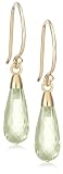 14k Yellow Gold Lemon Quartz Briolette Drop Earrings