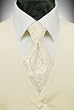 Ivory Solid Satin Vest with Coordinating Tapestry Tie
