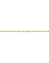 14k Yellow gold 2.0mm Diamond-Cut Rope Anklet