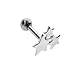 BodyJ4You Tragus Barbell Surgical Steel Cartilage Bar Helix Piercing Star 16G