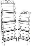 Grace Wrought Iron Light Style Baker's Rack 12" with 3 Metal Shelves