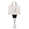 Couture Handbag Top Wine Bottle Metal Stopper w/ Inlaid Enamel & Rubber Seal