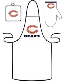 Chicago Bears Grilling Apron Set Fan-Friendly Sports Includes A Matching Mit And Potholder