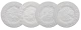 Thomas O'Brien for Reed & Barton Set of 4 Austin Floral Majolica Salad Plates, Natural, 8