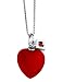 ELLE Sterling Silver Dyed Red Jade Heart Pendant ELLE Sterling Silver Dyed Red Jade Heart Pendant