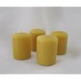 100% Beeswax Candles - Set of 4 Votives in Natural