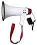 Mighty Mike Loud Speaker Bullhorn, Heavy Duty Outdoor Use, 1/4 Mile Range (HMLMM3) Category: PA Systems