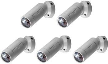 Cool White LED Motion Sensing Outdoor Spot Light 5-pack, Battery Powered
