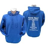 Totally Sport Quality Hoody / Hoodie (Size: Large) (Colour: Royal Blue / White )