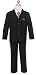 Baby : New 3 Button Black Specialty Suit ~ 5 Black/Blue (Sk M105B)