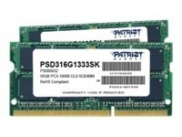 Patriot Signature PC3-10600 Arbeitsspeicher 16GB (1333MHz, 204-polig, 2x 8GB) DDR3-RAM Kit Preisvergleich