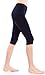 Ladies Cotton or Modal Spandex Capri Leggings, USA Made, Multiple Colors