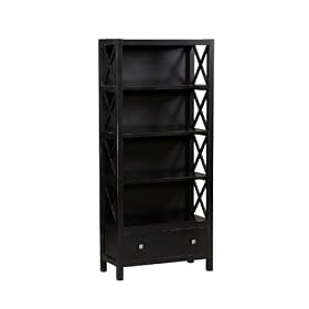 Antique Black Anna Bookcase Large Box A