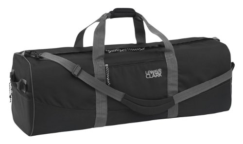 Lewis N Clark Uncharted 900D/Zipper Duffel Bag (Black, 18x36-Inch)
