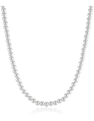 Sterling Silver 6mm Bead Necklace, 16+3" Extender