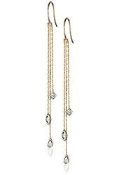 10k Yellow Gold Drop Earrings (1/8 Cttw, I-J Color, I2-I3 Clarity)
