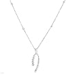 Necklace With Genuine Diamonds Beautifully Crafted in 14K White Gold Length 16in