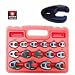 Professional-Grade 15-Piece Crowfoot Wrench Set - METRIC
