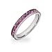 Eve's Addiction Amethyst CZ Sterling Silver Stackable Eternity Band