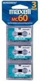 Microcassette,60 Minutes,For Business/Learning/Music,3PK, Sold as 1 each