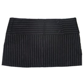 10.25″ Length Pinstripe Micro Mini Skirt in SMOKE GRAY / PINK – Ladies / Juniors Size Medium