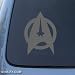 STAR TREK TNG - Starfleet - Car, Truck, Notebook, Vinyl Decal Sticker #1107 | Vinyl Color: Silver