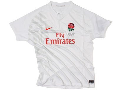 England 2010/12 Home 7s Rugby Shirt White/Red - size XXL England 2010/12 Home 7s Rugby Shirt White/Red - size XXL