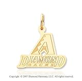 14k Yellow Gold Arizona Diamondbacks Carved Pendant