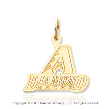 14k Yellow Gold Arizona Diamondbacks Carved Pendant