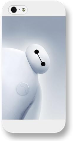 Customized White Frosted Disney Cartoon Movie Big Hero 6 Baymax iPhone 5 5s case[Free One Touch Silicone Stand]