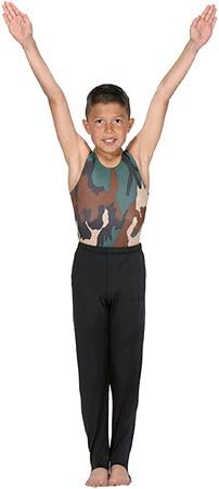 Boys and Men Gymnastics Stirrup Pants - Black