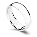 14k White Gold Comfort Fit Men's Band, 6mm.