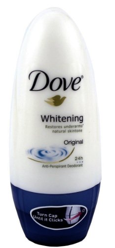 Dove Whitening Antiperspirant Deodorant Roll on Original 40 Ml / 1.35 Oz Travel Size (Pack of 6)