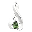 14K White Gold Tsavorite Pendant/Slide