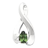 14K White Gold Tsavorite Pendant/Slide