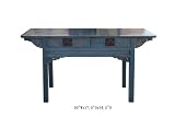 Blue Chinese Antique Butterfly Style Desk Altar Table Awk2111