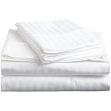 ITALIAN 3PC TWIN Sheet Set, STRIPED WHITE