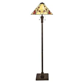 Quoizel Macintosh Rose Tiffany 2-Light Floor Lamp by Quoizel