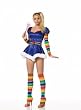 Young Women/Women Rainbow Starburst Girl Costume includes Stockings and Arm Warmers Too!