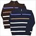 Boys Quarter Zip Stripe Sweater