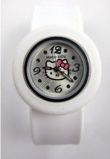 Hello Kitty Slap Watch - Silicone Slap On Watch - White - Childrens Size