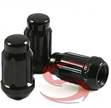 Black Automotive Lug Nut 12 mm 1.50, 6 Point Closed End Spline