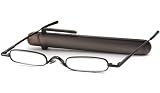 Able Vision Tube Readers Reading Glasses - Pop-Top Reader Gunmetal