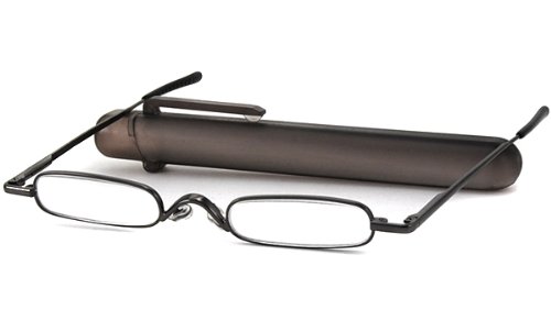 Click here to buy Able Vision Tube Readers Reading Glasses - Pop-Top Reader Gunmetal by Able Vision.