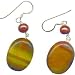 Sterling Silver Imitation Pearl & Tiger Eye Earrings